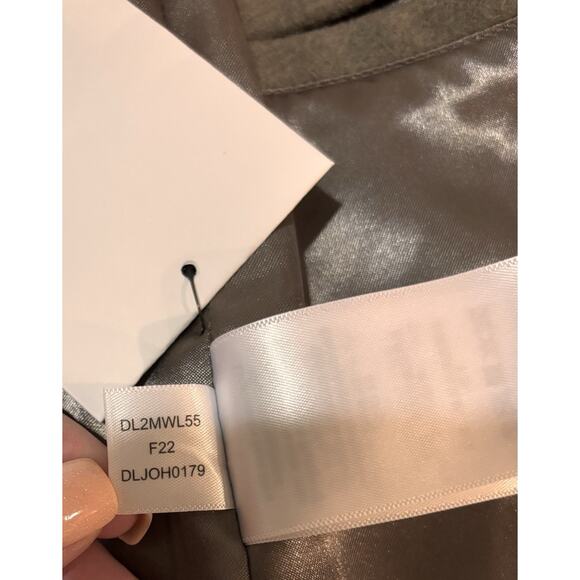 DKNY Womens Wool Blend Peacoat Trench Coat Brown/Green Size Medium - Picture 13 of 14